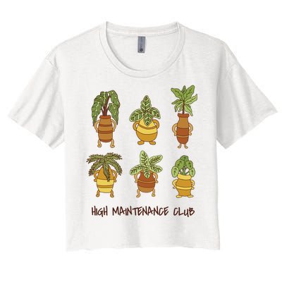 High Maintenance Club Plant Women's Crop Top Tee