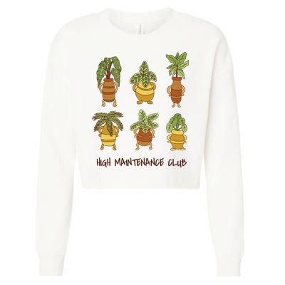 High Maintenance Club Plant Cropped Pullover Crew
