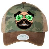 High Off Weed Smiling Pug Legacy Tie Dye Trucker Hat