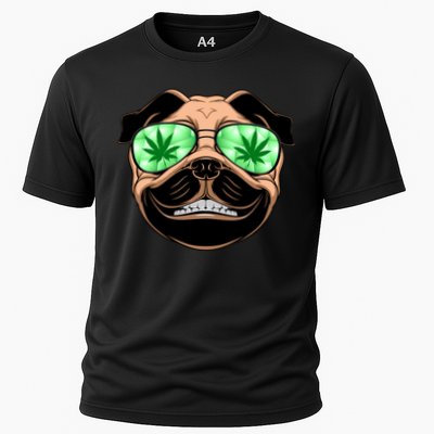 High Off Weed Smiling Pug Performance Shirt