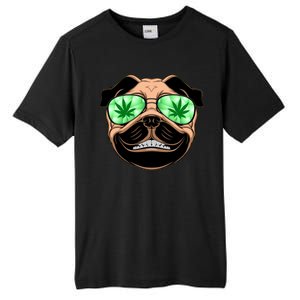 High Off Weed Smiling Pug Tall Fusion ChromaSoft Performance T-Shirt