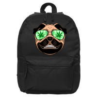 High Off Weed Smiling Pug 16 in Basic Backpack
