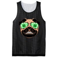 High Off Weed Smiling Pug Mesh Reversible Basketball Jersey Tank