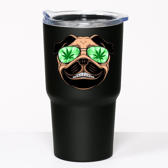 High Off Weed Smiling Pug Tumbler