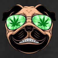 High Off Weed Smiling Pug Tumbler
