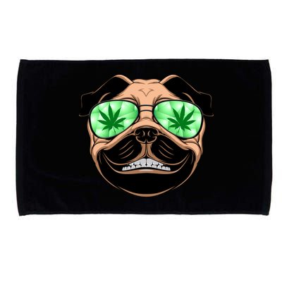 High Off Weed Smiling Pug Microfiber Hand Towel