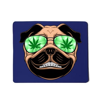 High Off Weed Smiling Pug Mousepad