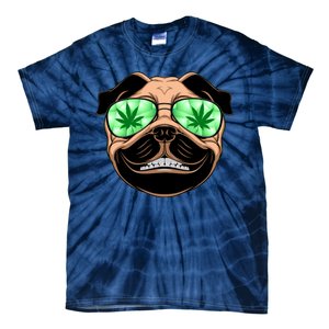 High Off Weed Smiling Pug Tie-Dye T-Shirt