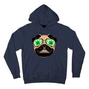 High Off Weed Smiling Pug Tall Hoodie