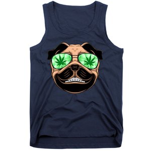 High Off Weed Smiling Pug Tank Top