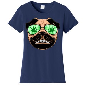 High Off Weed Smiling Pug Women's T-Shirt