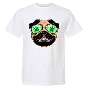 High Off Weed Smiling Pug Garment-Dyed Heavyweight T-Shirt