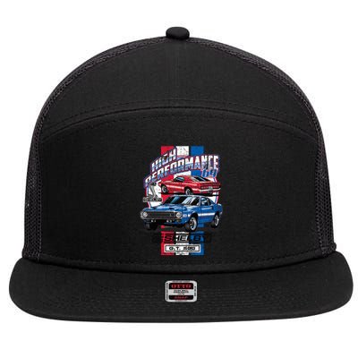 High Performance Shelby GT500 7 Panel Mesh Trucker Snapback Hat