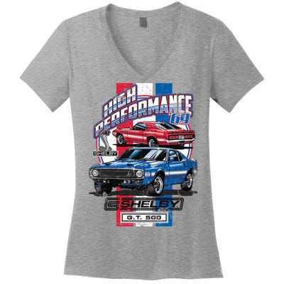 High Performance Shelby GT500 Women's V-Neck T-Shirt