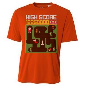 High Score 8-Bit Santa Game Ugly Christmas Cooling Performance Crew T-Shirt