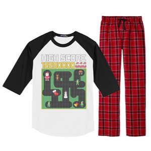 High Score 8-Bit Santa Game Ugly Christmas Raglan Sleeve Pajama Set