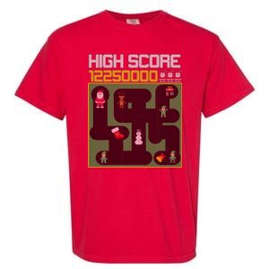 High Score 8-Bit Santa Game Ugly Christmas Garment-Dyed Heavyweight T-Shirt