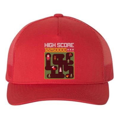 High Score 8-Bit Santa Game Ugly Christmas Yupoong Adult 5-Panel Trucker Hat