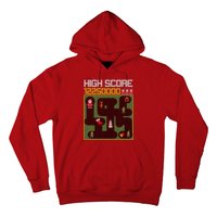 High Score 8-Bit Santa Game Ugly Christmas Hoodie