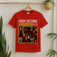 High Score 8-Bit Santa Game Ugly Christmas T-Shirt