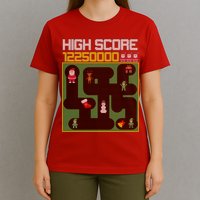 High Score 8-Bit Santa Game Ugly Christmas T-Shirt