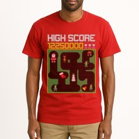 High Score 8-Bit Santa Game Ugly Christmas Tall T-Shirt