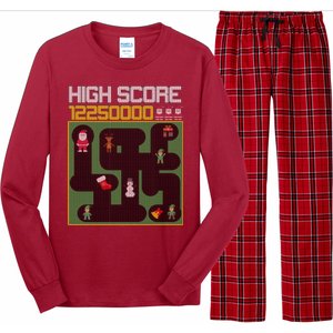 High Score 8-Bit Santa Game Ugly Christmas Long Sleeve Pajama Set