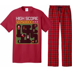 High Score 8-Bit Santa Game Ugly Christmas Pajama Set