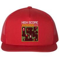 High Score 8-Bit Santa Game Ugly Christmas Flatbill Hat