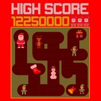 High Score 8-Bit Santa Game Ugly Christmas Flatbill Hat