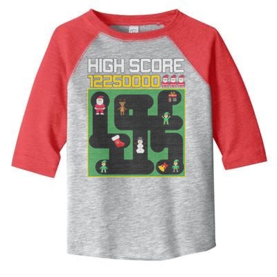 High Score 8-Bit Santa Game Ugly Christmas Toddler Fine Jersey T-Shirt