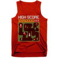 High Score 8-Bit Santa Game Ugly Christmas Tank Top