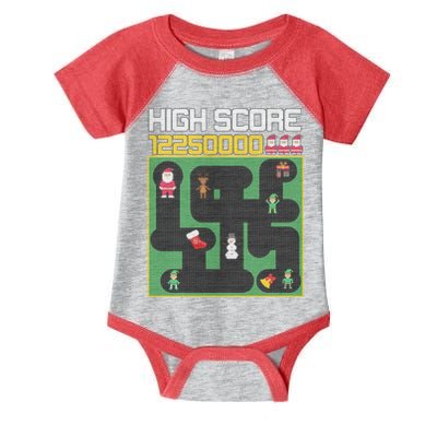 High Score 8-Bit Santa Game Ugly Christmas Infant Baby Jersey Bodysuit