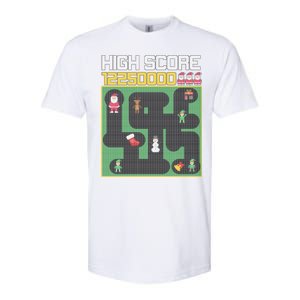 High Score 8-Bit Santa Game Ugly Christmas Softstyle CVC T-Shirt