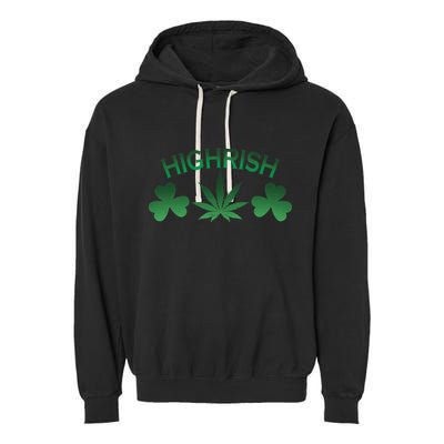 Highrish Irish Clover Garment-Dyed Fleece Hoodie