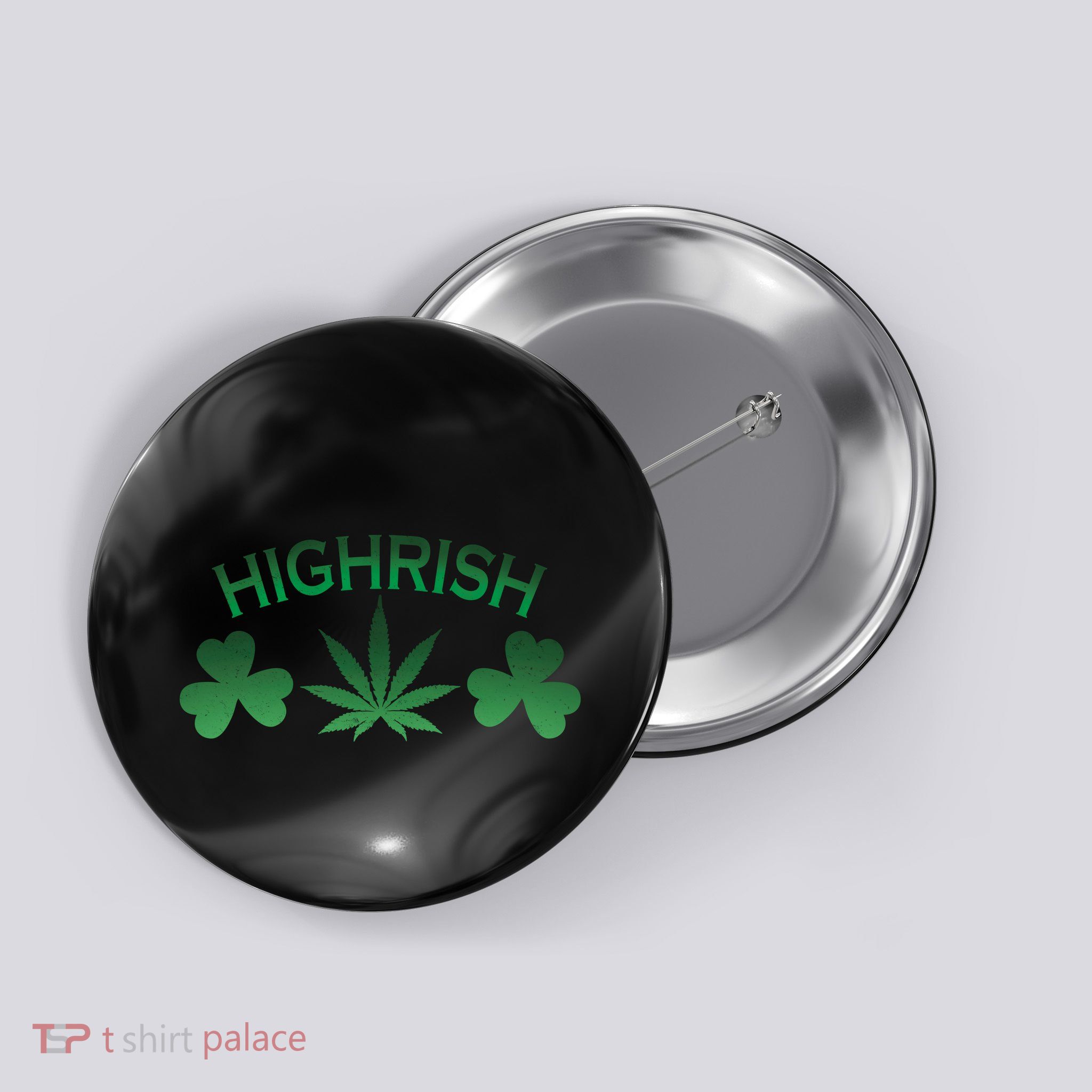 Highrish Irish Clover Button