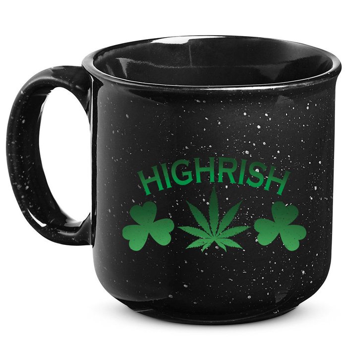 Highrish Irish Clover 15oz Campfire Ceramic Mug