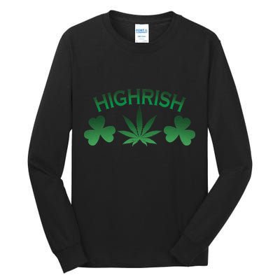 Highrish Irish Clover Tall Long Sleeve T-Shirt