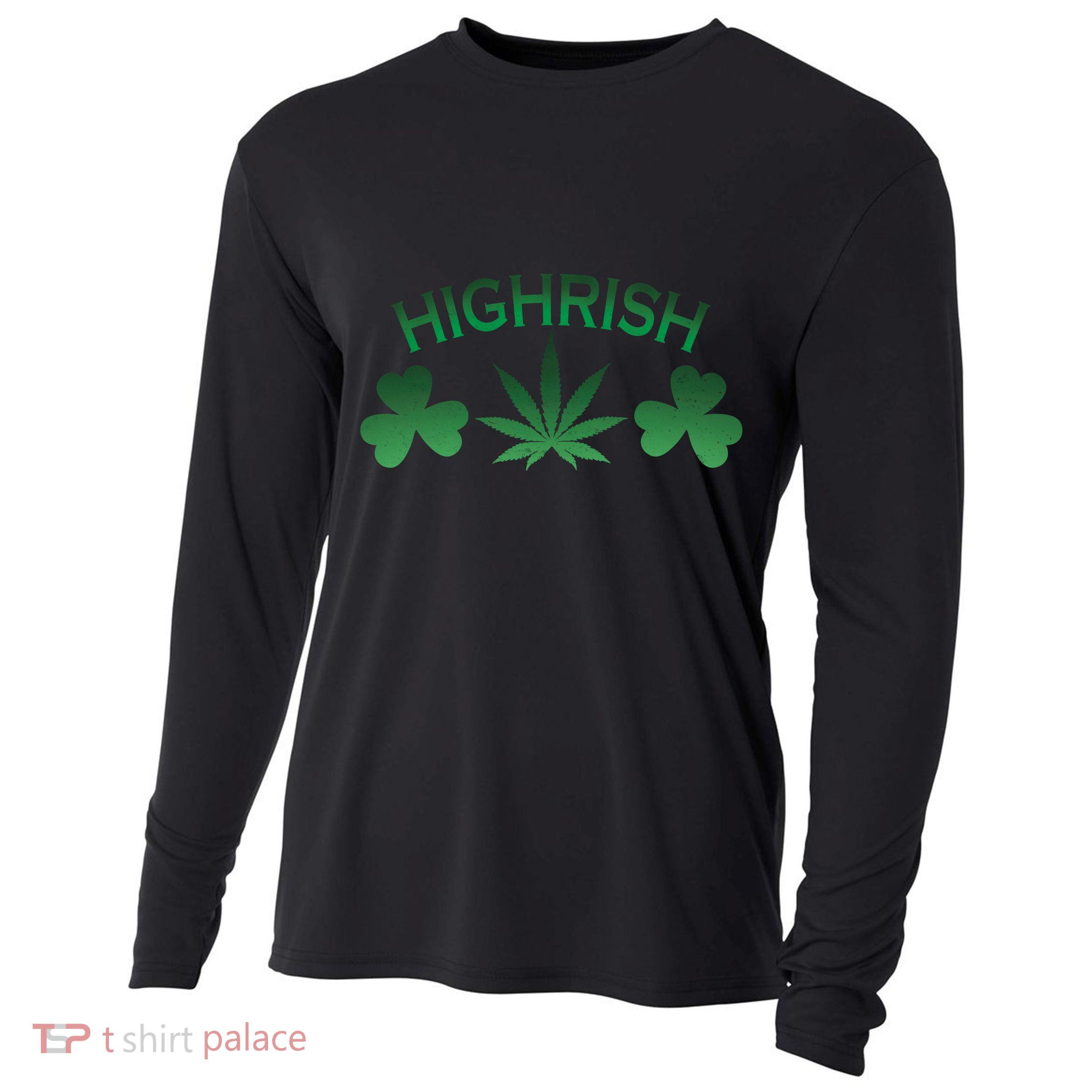 Highrish Irish Clover Cooling Performance Long Sleeve Crew
