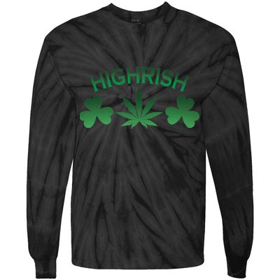 Highrish Irish Clover Tie-Dye Long Sleeve Shirt
