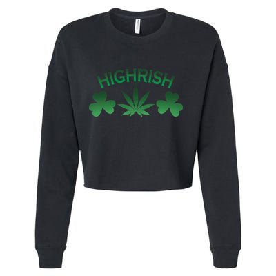 Highrish Irish Clover Cropped Pullover Crew