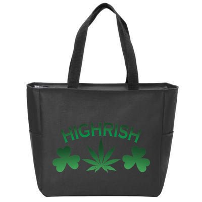 Highrish Irish Clover Zip Tote Bag