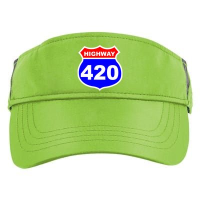 Highway 420 Sign Weed Adult Drive Performance Visor