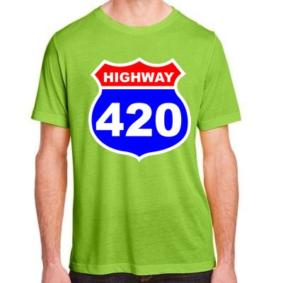 Highway 420 Sign Weed Adult ChromaSoft Performance T-Shirt