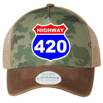 Highway 420 Sign Weed Legacy Tie Dye Trucker Hat