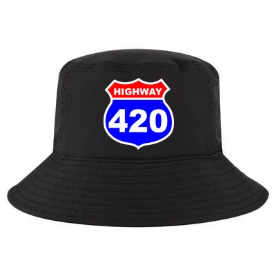 Highway 420 Sign Weed Cool Comfort Performance Bucket Hat