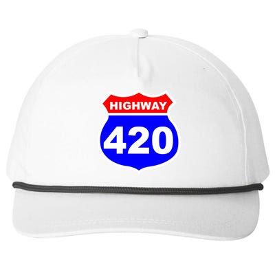 Highway 420 Sign Weed Snapback Five-Panel Rope Hat