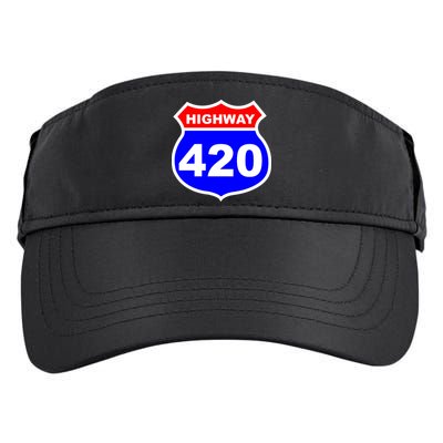 Highway 420 Sign Weed Adult Drive Performance Visor