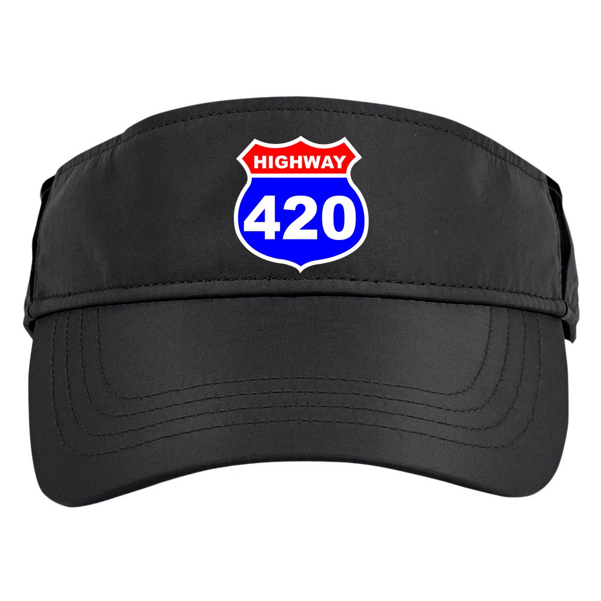 Highway 420 Sign Weed Adult Drive Performance Visor
