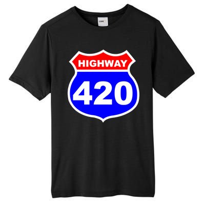 Highway 420 Sign Weed Tall Fusion ChromaSoft Performance T-Shirt